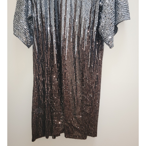 FREE PEOPLE Party On Sequin Kimono Jacket Duster - Picture 8 of 11